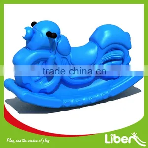 Indoor Plastic Motorcycle Rocking Horse With Handles in 4 Colors thumbnail-1