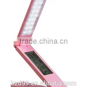 USB Port Recgargeable Flexible Folding LED Desk Lamp With Calendar Timer Temprature and Alarm Clock Functions thumbnail-5