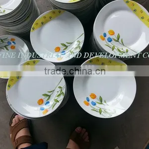 Hot Sale 2015 New Christms Design Red Porcelain Flat Dinner Plate, Ceramic Dessert Flat Plate thumbnail-5