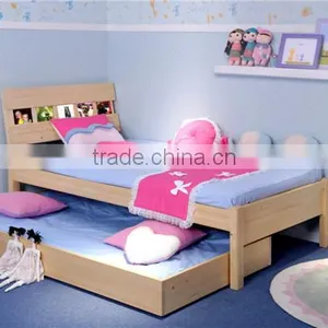 Kids Bed With Trundle Bed,Kids Solid Wooden Single Bed Frame,folding Single Bed#WY-SC006S thumbnail-2