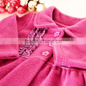 New Design Girls Coat Pink Polar Fleece Baby Girl Winter Coat thumbnail-3
