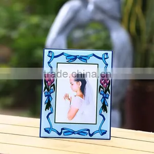 Custom Sky Blue Glass Photo Frame With Best Price thumbnail-1