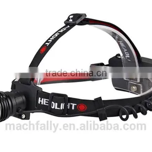 2015 China Wholesale Best Sell Outdoor Plastic And Aluminum Led Headlamp With Rechargeable Function T6 Led Headlamp thumbnail-1