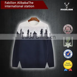 Men's Round Collar Pure Colour Sweater for European Style Sweaters thumbnail-3