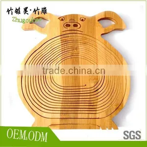 Bamboo Folding Apple Basket - Stores Flat thumbnail-5