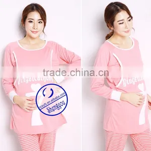 Custom Made 100% Pima Cotton High Quality Maternity Nursing Wears thumbnail-3