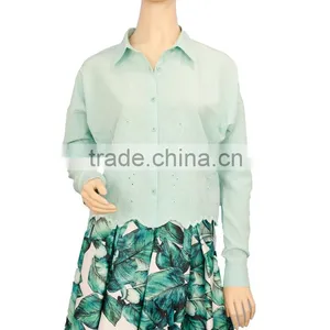 2015 Chic Bats Sleeves Blouse,embroidered Shirts With Long Sleeves thumbnail-2