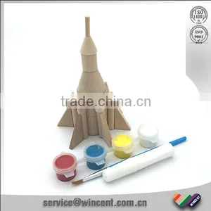 Solid Wood Kids 3D Rocket Puzzle thumbnail-2
