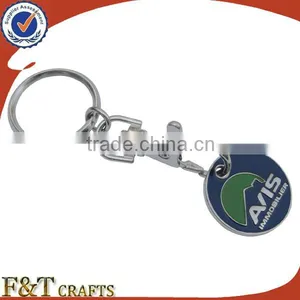 Custom Design Token Trolley Coin Supermarket With Carabiner Keychain thumbnail-5