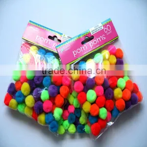Toy Accessories Mix Color 1inch x 60pcs Acrylic Pompoms thumbnail-1