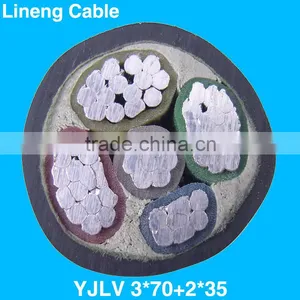 Lineng YJLV 3*70+2*35 Low Voltage 3+2 Core Aluminum Electrical Power Cable thumbnail-1