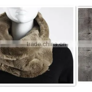100% POLYESTER FAKE FUR INFINITY SCARF thumbnail-1