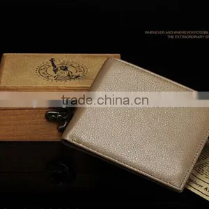 Custom Handmade Fashion pu Leather Square Business Card Holder thumbnail-2