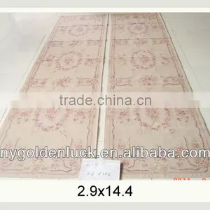 2.9x14.4 European Wool Aubusson Runner thumbnail-1