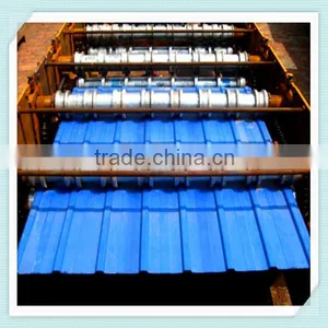 Metal Roofing Sheet Trapezoid Profile 910 Roll Forming Making Machine for Sale thumbnail-3