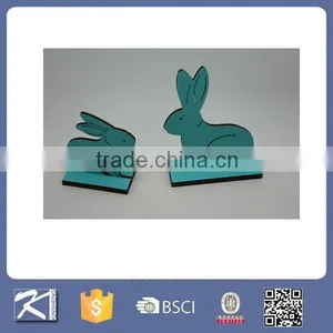 China Supplier Wooden Decorative Easter Rabbit for Easter Holiday thumbnail-1
