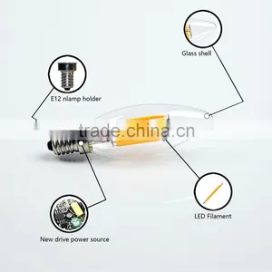 Clear Vintage Retro C35 E12 E14 Energy Saving Chandelier 4w 5w Edison Led Lights Led Bulb thumbnail-5
