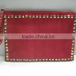 Women New Design Rivet Pu Wristlet Handbag thumbnail-1