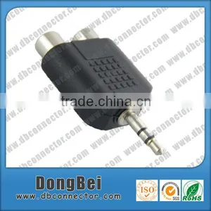 2 Rca Female Jack y Audio Adapter to Rca Connector Splitter thumbnail-1