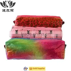 Promotional Red Leather Makeup Bag Pencile Case thumbnail-6