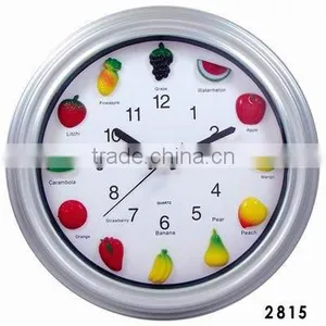 Plastic Fruit Fancy Clock for Home Decoration thumbnail-1