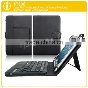 Flip Leather Case Universal Bluetooth Keyboard Case for All 7 to 8 Inch Tablet With Keyboard thumbnail-1