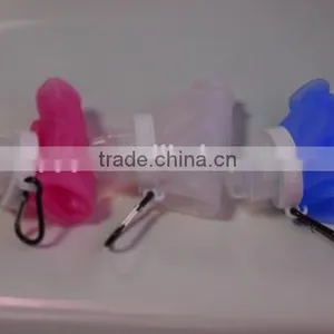 BPA Free Heat Resistant Collapsible Silicone Bottle Food Grade Reusable Fodable Bottle thumbnail-4