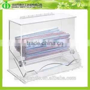 DDQ-S006 Trade Assurance Cheap Acrylic Drinking Straw Dispenser thumbnail-1