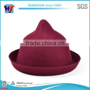 China Top Selling Red Wool Felt Hat Bodies With Cute Ears thumbnail-1