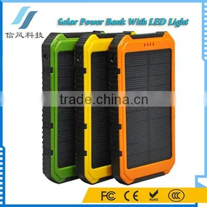 6000mAh Dual USB Solar Power Bank With LED Torch Light thumbnail-3