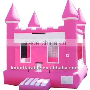 Pink Inflatable Princess Castle thumbnail-1