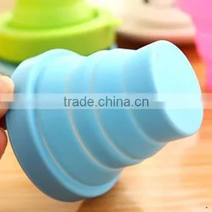 BPA-Free Dishwasher Safe Folding Collapsible Silicone Travel Camping Cup thumbnail-3