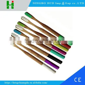 2016 Soft Round Handle Biodegradable And Natural Bamboo Toothbrush thumbnail-1