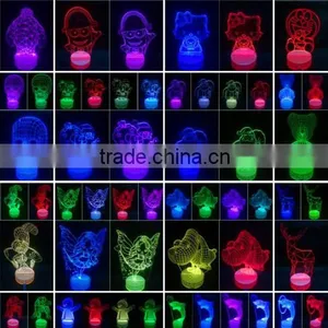 USB Skull Colorful Night Light / 3D LED Lamp Light / 3d Led Skull Lamp thumbnail-6