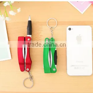 Foldable 3 in 1 Multifunctional Pen With Scissors and LED Flashlight thumbnail-3