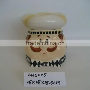 Hand Painted Cooker Salt Jar thumbnail-1