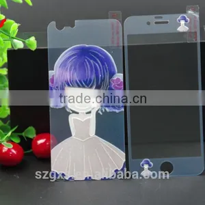Beautiful Cartoon Mobile Phone Protective Case Front and Back Tempered Glass Screen Protector for Iphone 5 thumbnail-1