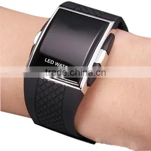 Casual Unisex White Black LED Digital Sports Wrist Watch Wristwatch Date Clock thumbnail-1