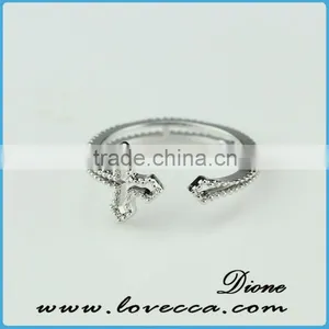 Micro Pave Setting Ring Cubic Zircon Cute Star Shape Jewelry Ring Wholesale thumbnail-2