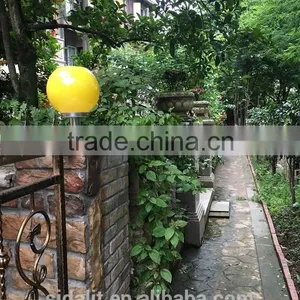 2016 White 20cm Round/circle Multiple-function Stainless Steel Pedestal Solar Pillar Light thumbnail-5
