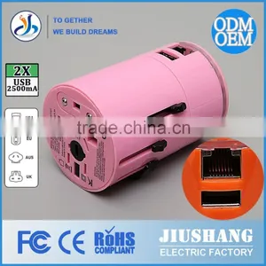 International Power Adapter and Travel With3.1A USB Charger - Cover Over 150 Countries thumbnail-2