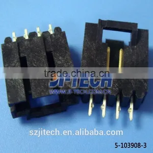 2.54mm Vtertical Pcb Mounting Orientation Wire to Board Shrouded Header Connector TE 4 Pin Plug Connector Tyco 5-103908-3 thumbnail-4