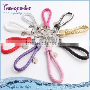 Fashion Colorful Braided Leather Keychain Wholesale thumbnail-1