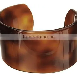 Cellulose Acetate Handmade Tortoise Shell Cuff Bracelet thumbnail-5
