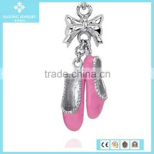 Jewelry in Silver Ballet Slippers Charm in Sterling Silver thumbnail-2