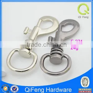 Most Hot Selling Brushed Nickle Metal Hardware Spring Clip Snap Dog Hook thumbnail-1