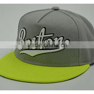 Fashion 5 Panel Snapback Cap/hat Black 3D Embroidery Baseball Cap thumbnail-4