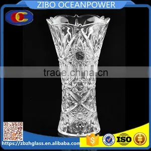 High Clear Embossing Glass Vase thumbnail-1