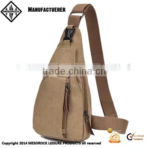 Outdoor Sports Casual Canvas Unbalance Backpack Crossbody Shoulder Bag Chest Bag Sling Bag thumbnail-1