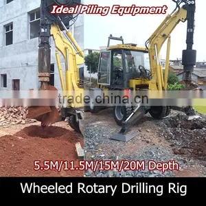 10m-20M Drilling Depth Mobile Wheeled Hydraulic Rotary Drilling Rig For Pile Foundation thumbnail-1